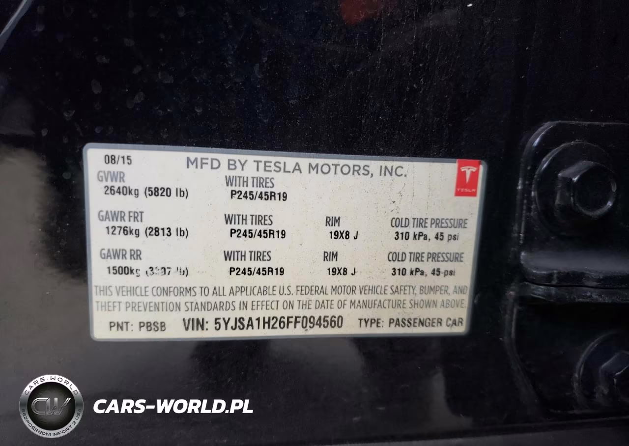 2015 Tesla Model S 85D VIN:5YJSA1H26FF094560 - 12