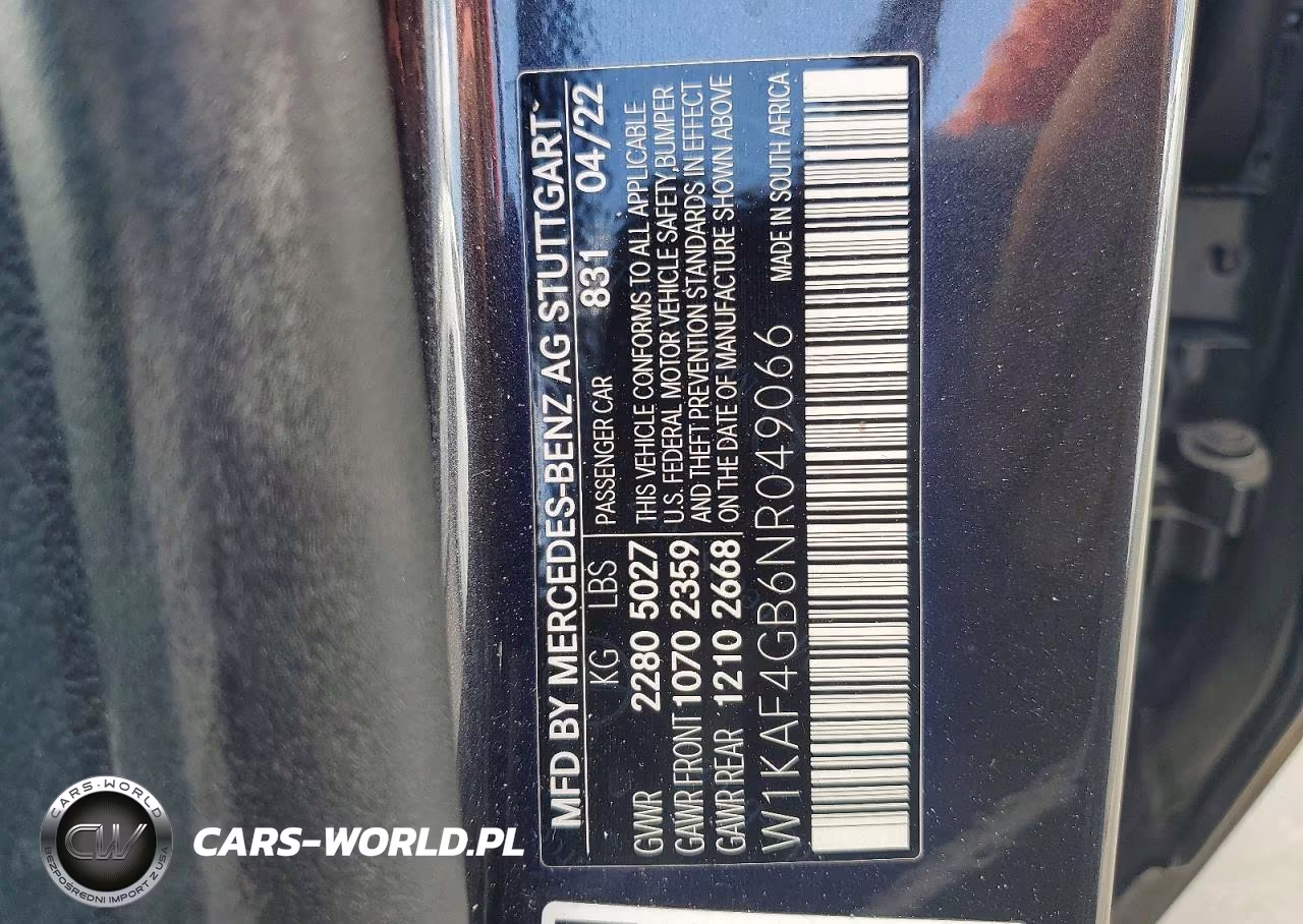 2022 Mercedes-Benz C 300 VIN:W1KAF4GB6NR049066 - 12