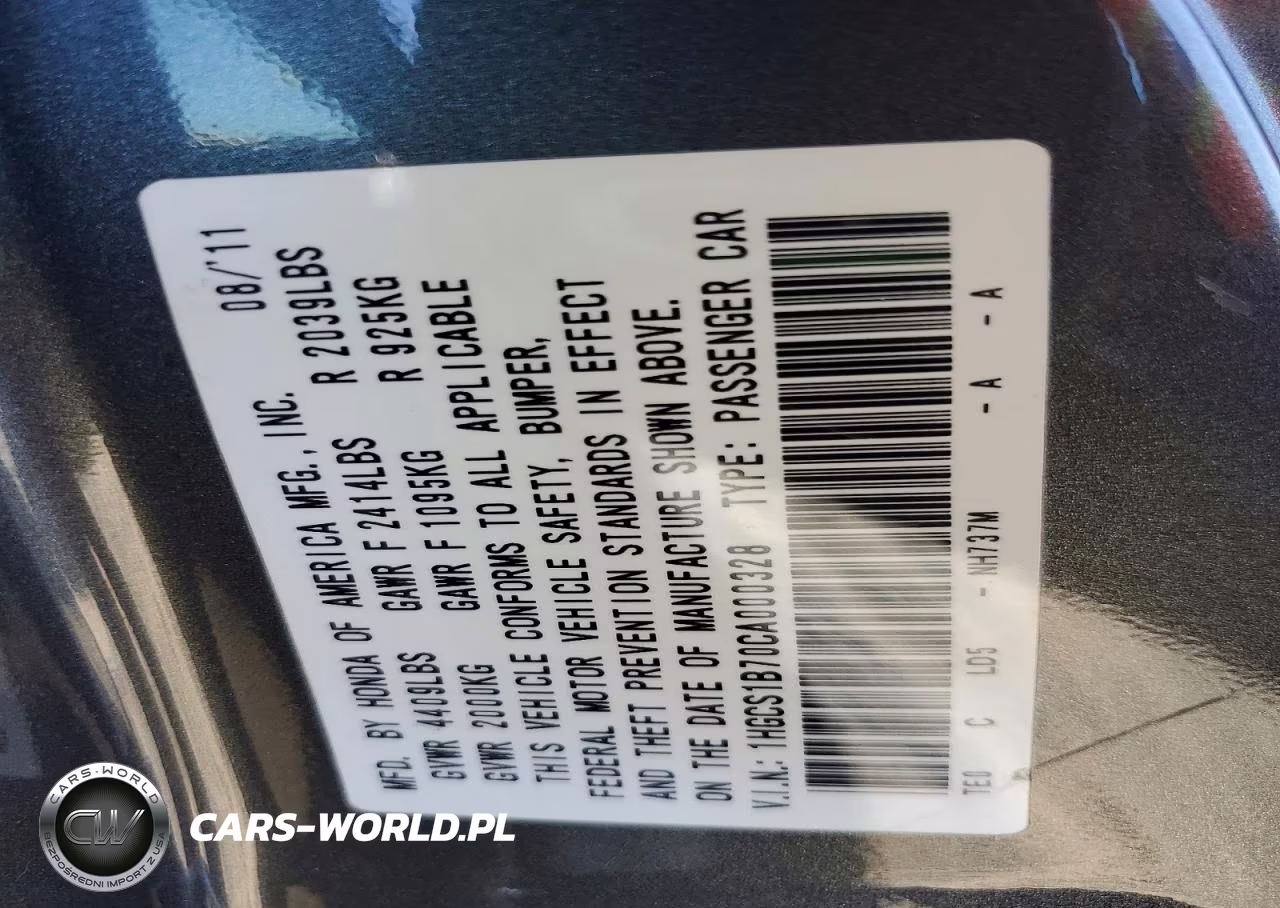 2012 Honda Accord Ex VIN:1HGCS1B70CA000328 - 12