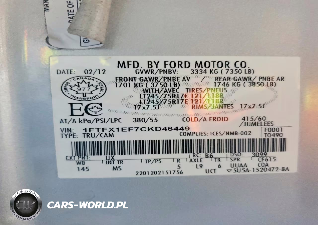 2012 Ford F150 Super Cab VIN:1FTFX1EF7CKD46449 - 12