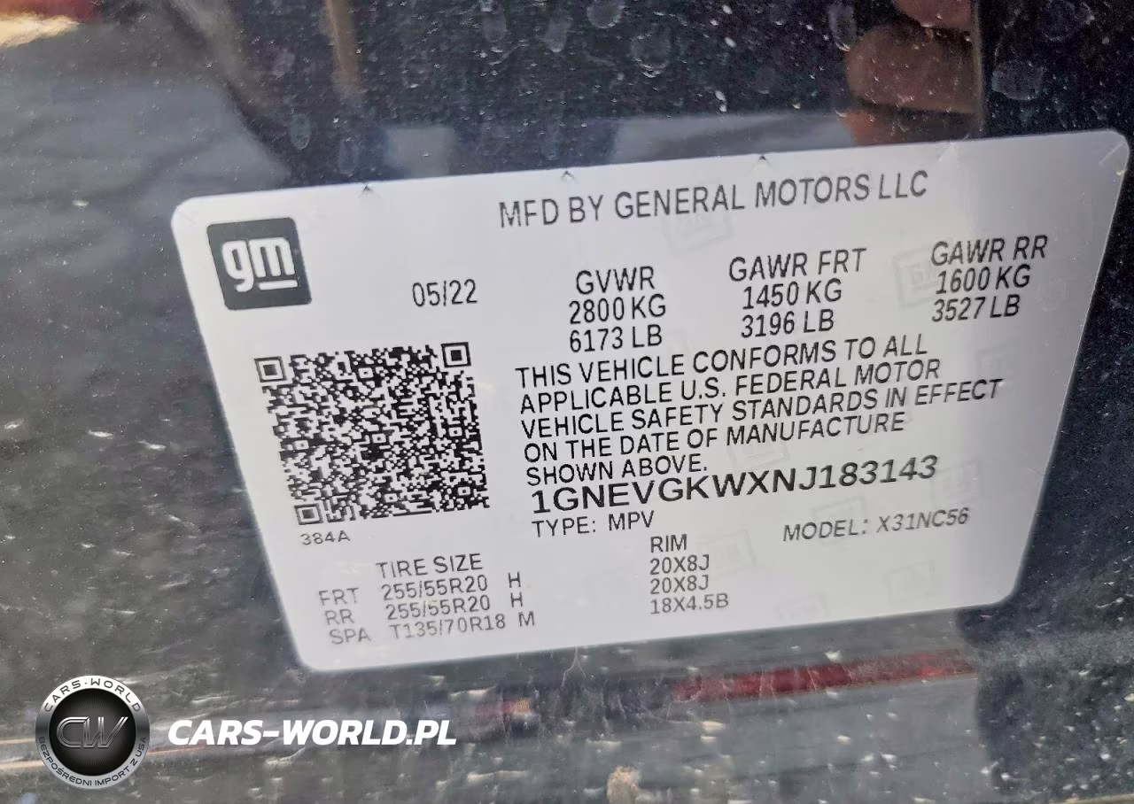 2022 Chevrolet Traverse Lt VIN:1GNEVGKWXNJ183143 - 13