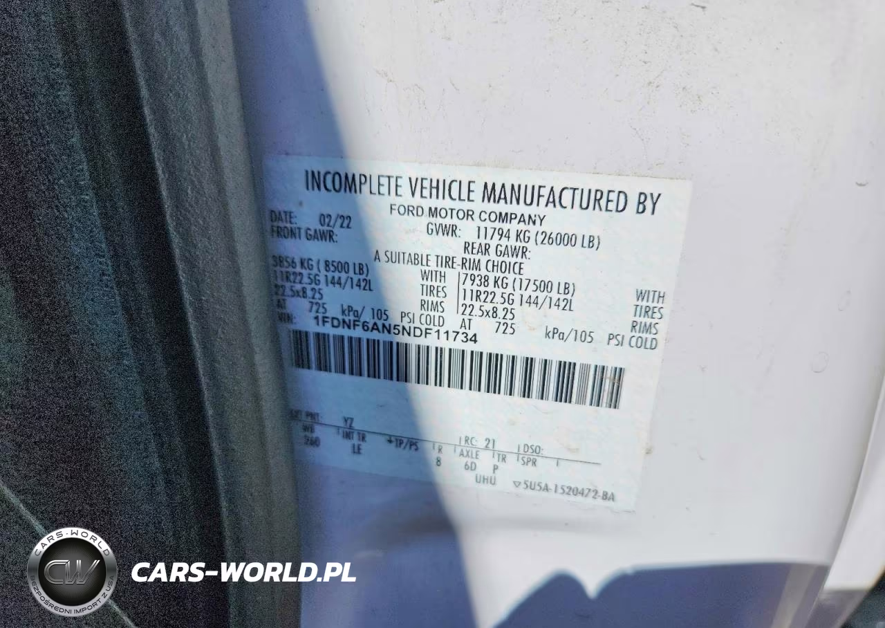 2022 Ford F650 Super Duty VIN:1FDNF6AN5NDF11734 - 10