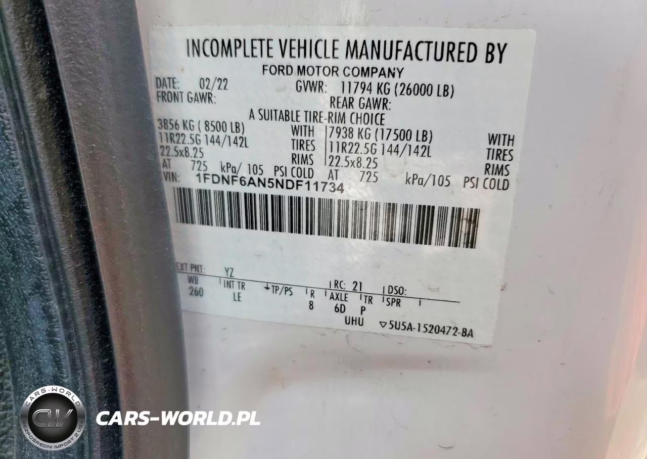 2022 Ford F650 Super Duty VIN:1FDNF6AN5NDF11734 - 13