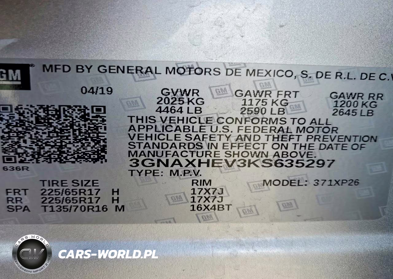 2019 Chevrolet Equinox Ls VIN:3GNAXHEV3KS635297 - 14
