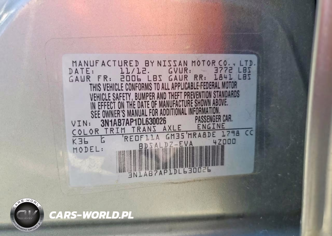 2013 Nissan Sentra S VIN:3N1AB7AP1DL630026 - 12