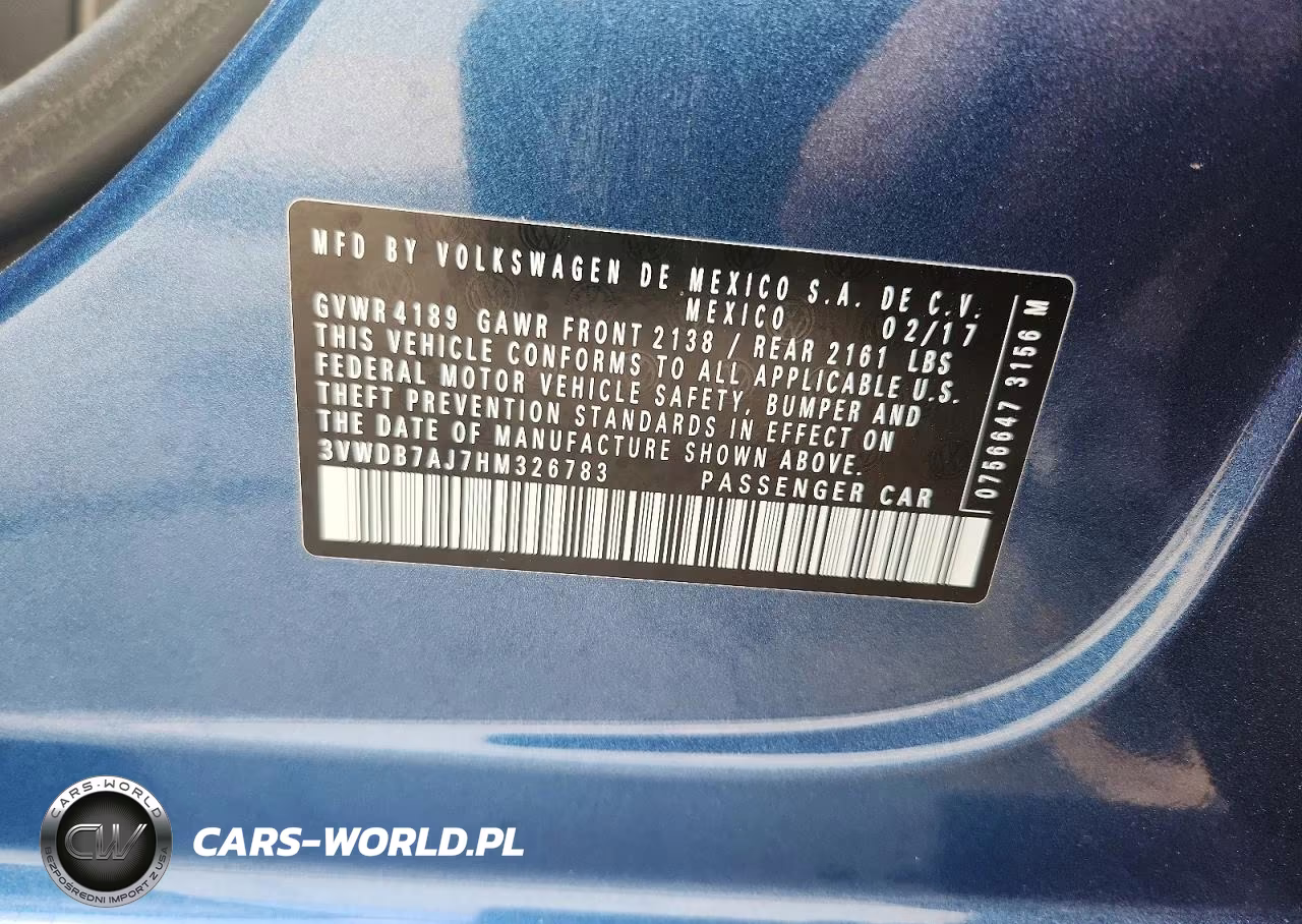2017 Volkswagen Jetta Se VIN:3VWDB7AJ7HM326783 - 12