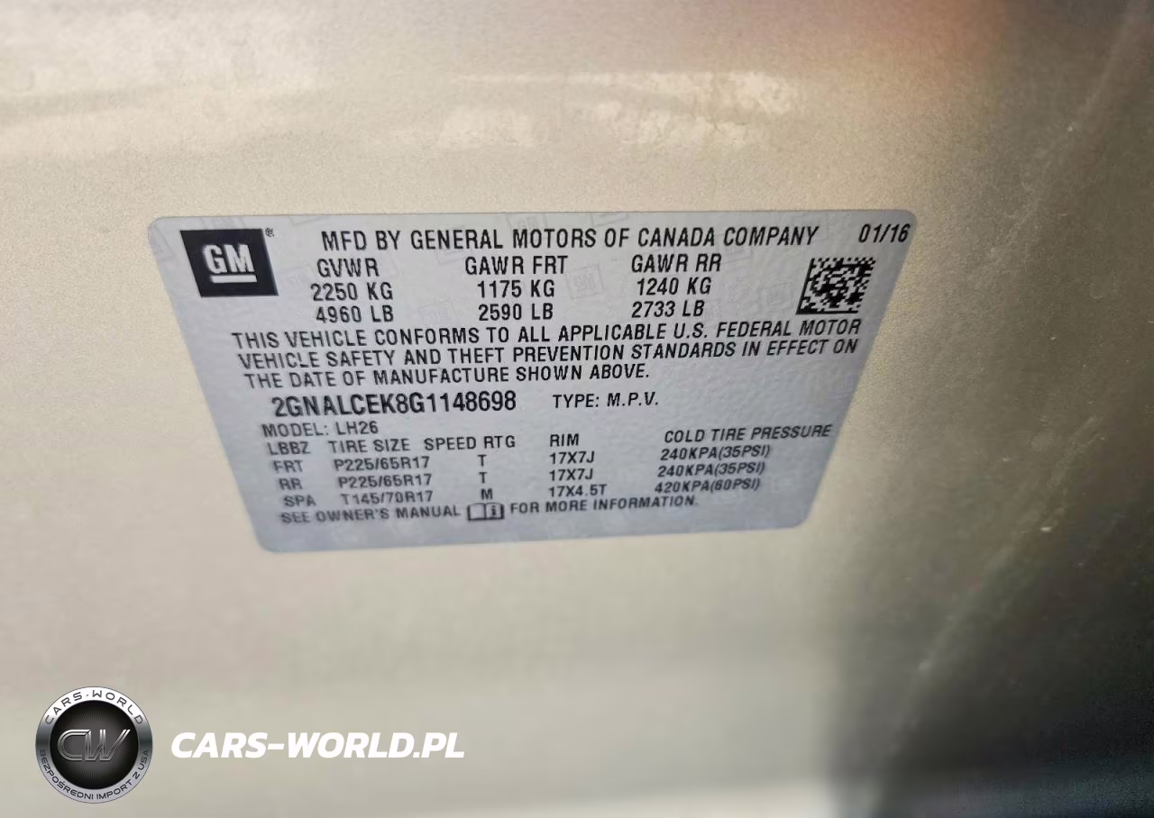 2016 Chevrolet Equinox Lt VIN:2GNALCEK8G1148698 - 13