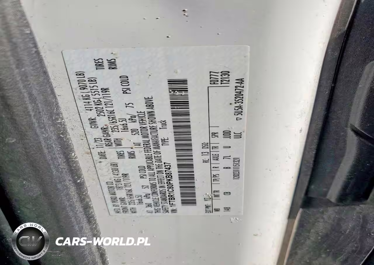 2023 Ford Transit Refrigerated Delivery Van VIN:1FTBR1C80PKB87437 - 13
