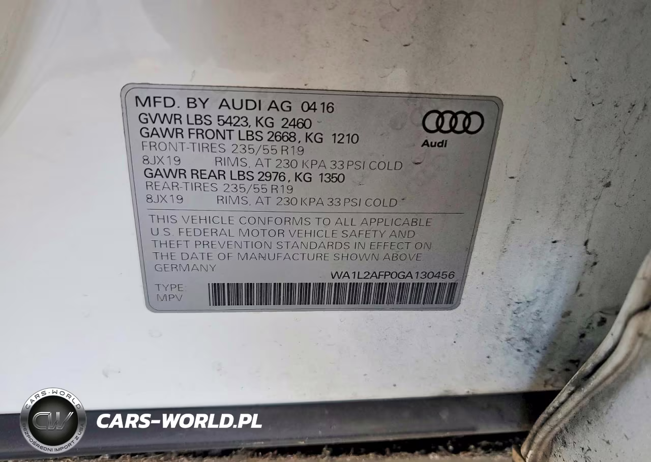 2016 Audi Q5 Premium Plus VIN:WA1L2AFP0GA130456 - 12