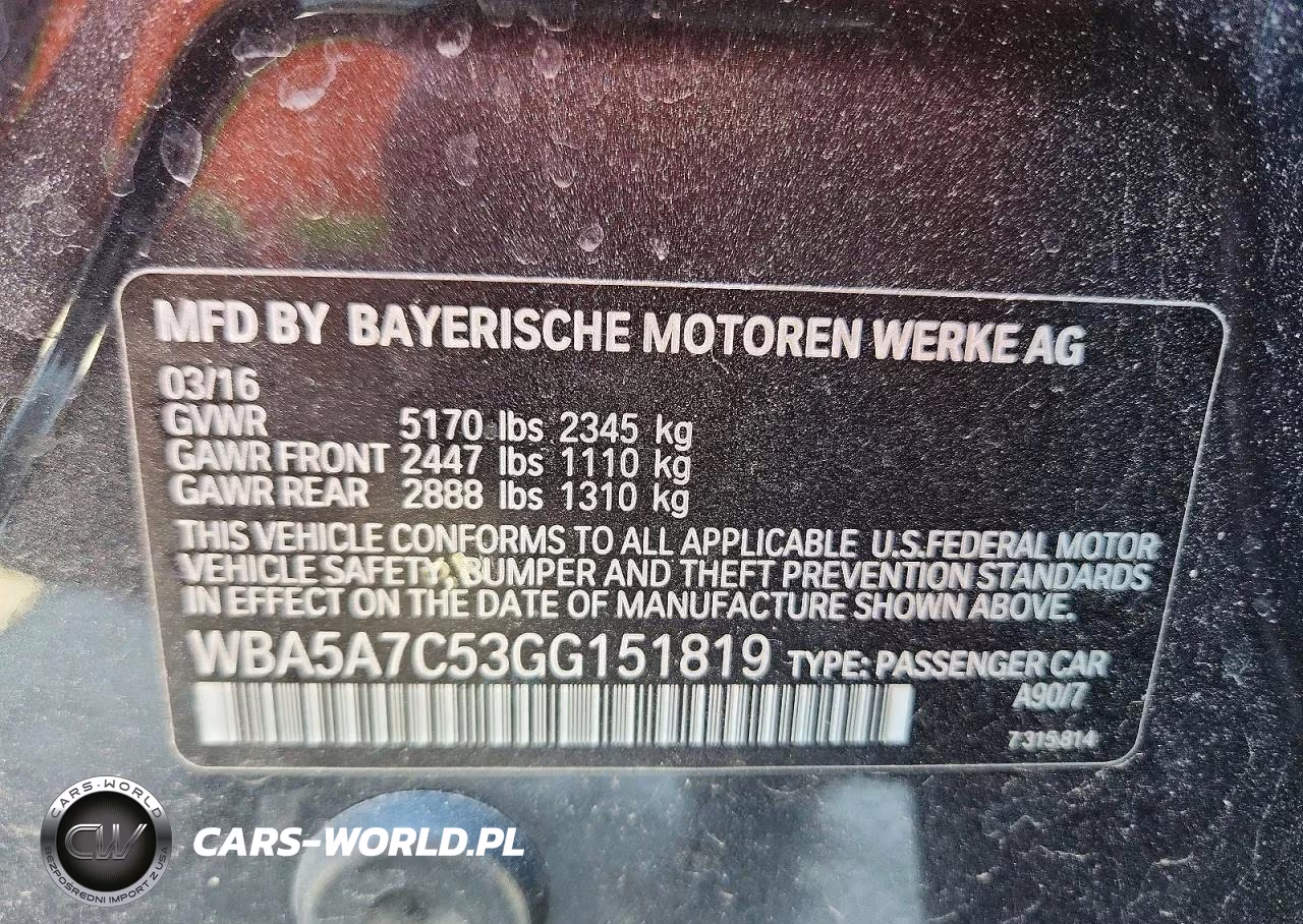 2016 BMW 528 Xi VIN:WBA5A7C53GG151819 - 12