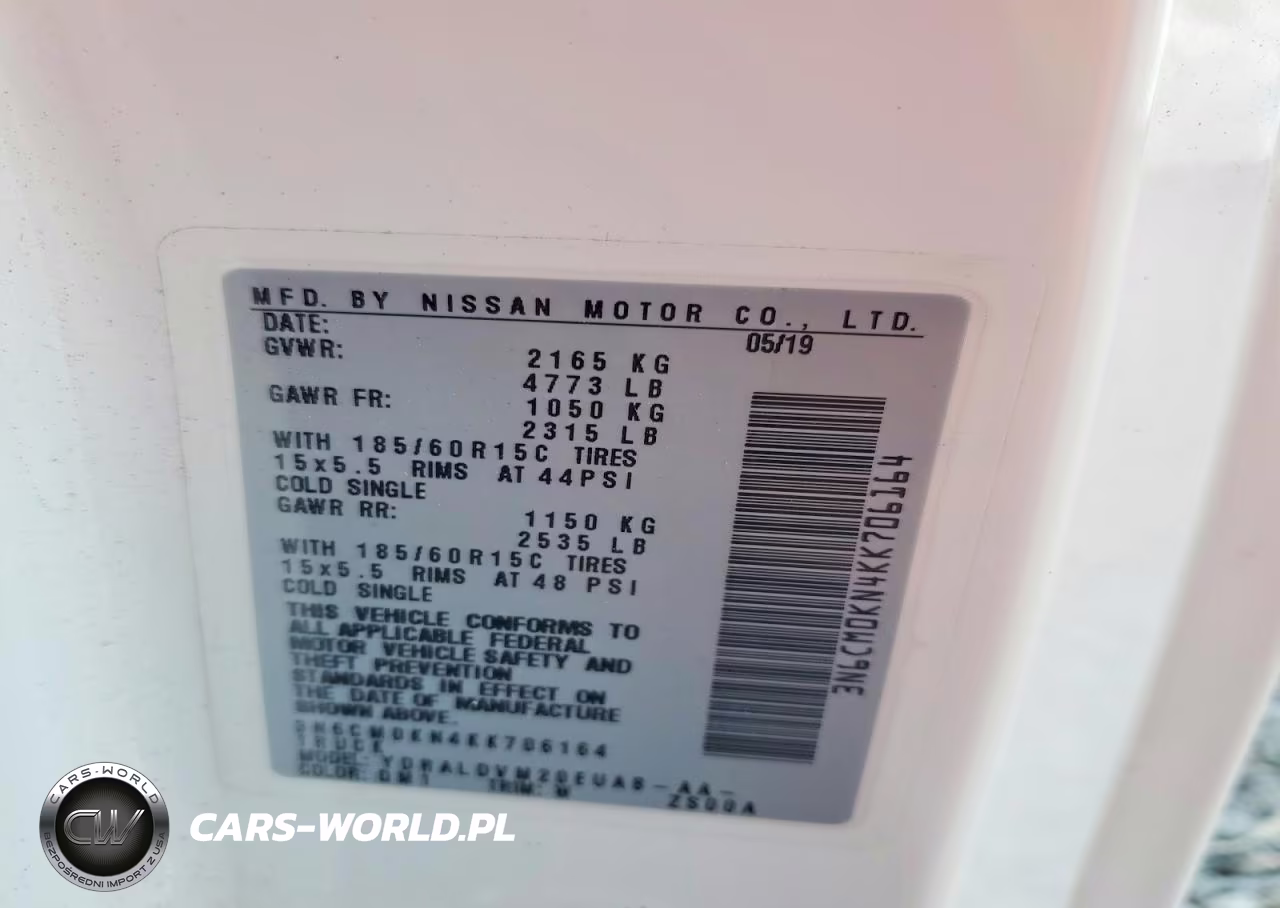 2019 Nissan Nv200 S VIN:3N6CM0KN4KK706164 - 13