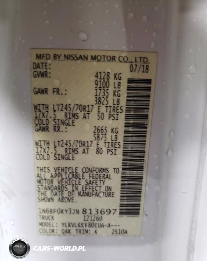 2018 Nissan Nv 1500 S VIN:1N6BF0KY3JN813697 - 13