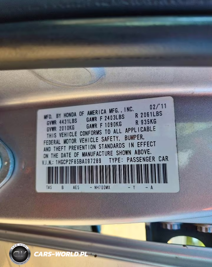 2011 Honda Accord Exl VIN:1HGCP2F85BA097289 - 13
