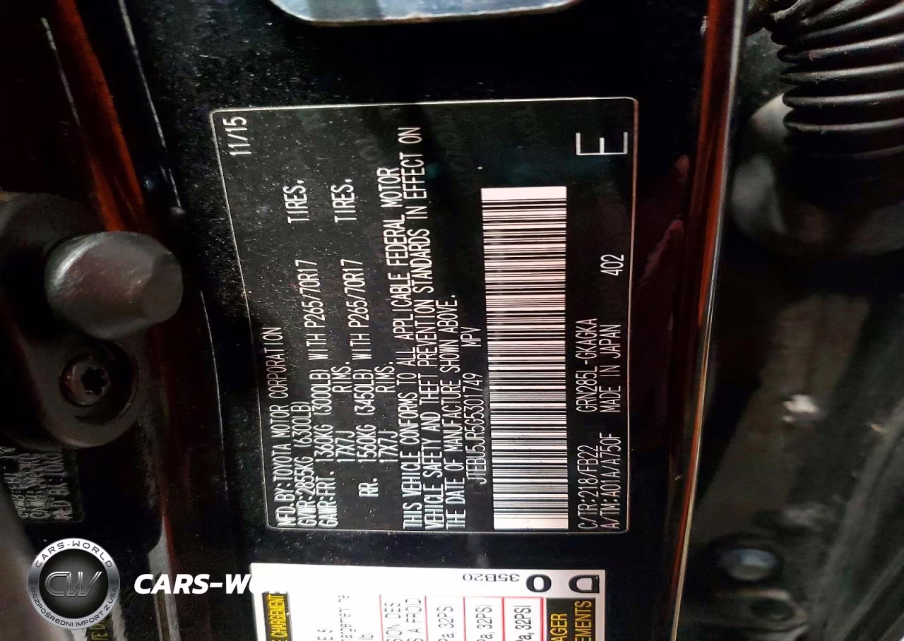 2016 Toyota 4Runner Sr5 VIN:JTEBU5JR5G5301749 - 14