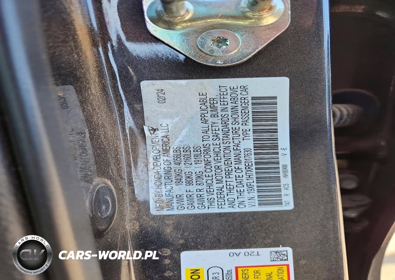 2024 Honda Civic Exl VIN:19XFL1H7XRE017630 - 12