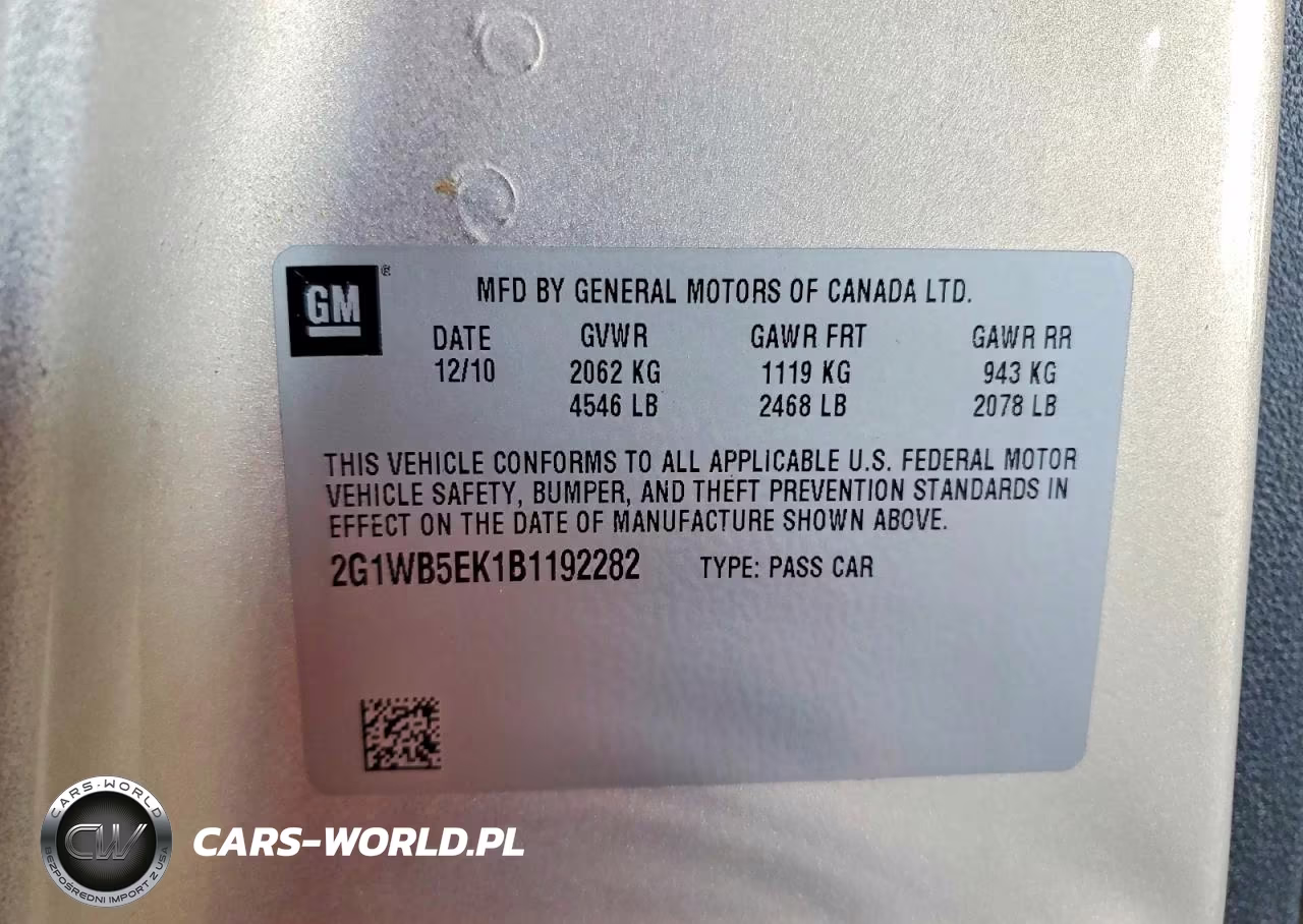 2011 Chevrolet Impala Lt VIN:2G1WB5EK1B1192282 - 12