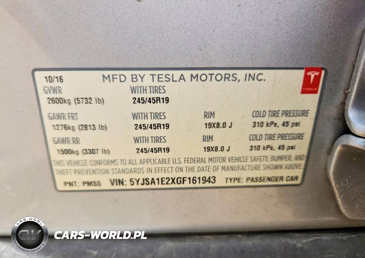 2016 Tesla Model S VIN:5YJSA1E2XGF161943 - 12
