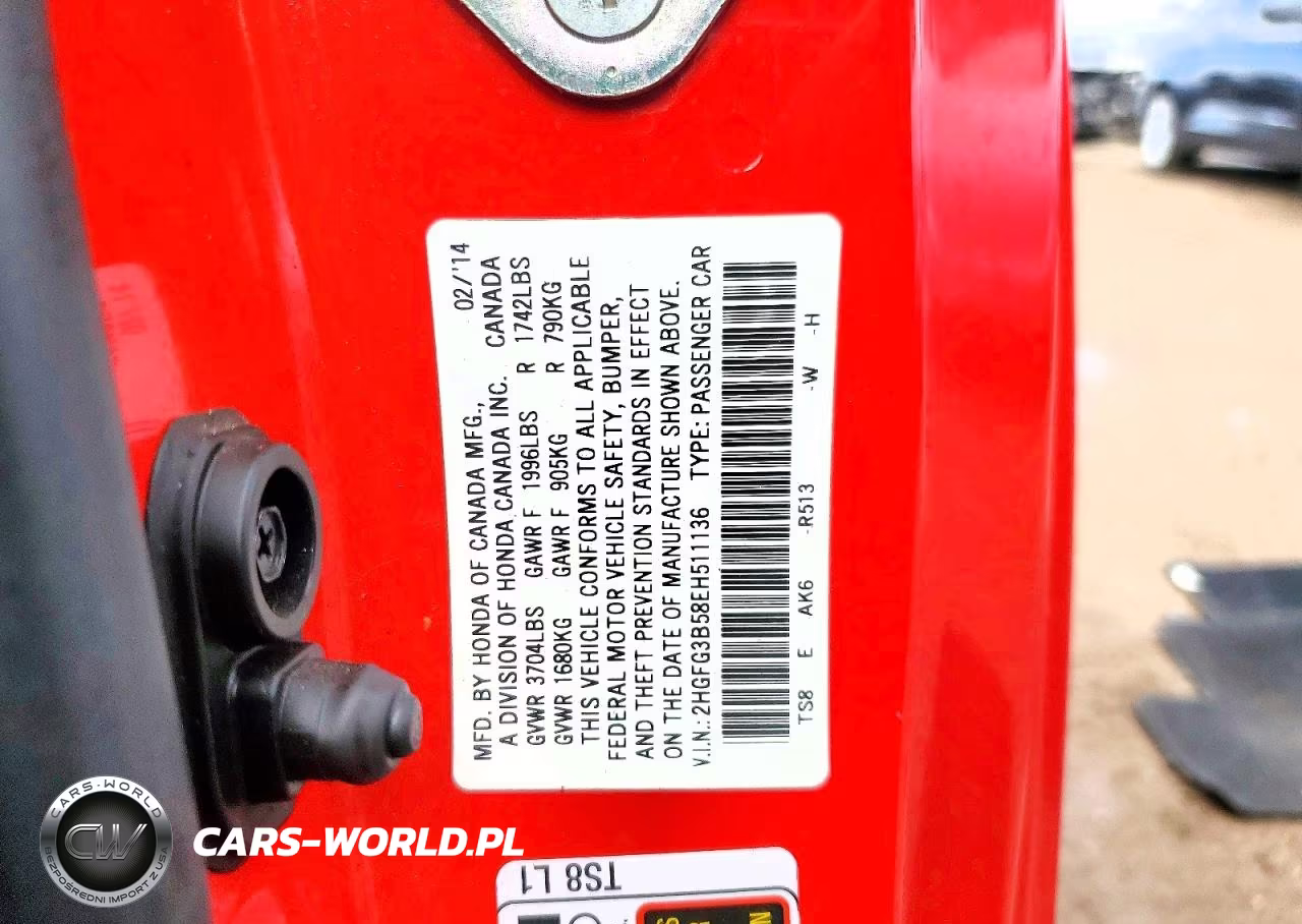 2014 Honda Civic Lx VIN:2HGFG3B58EH511136 - 12