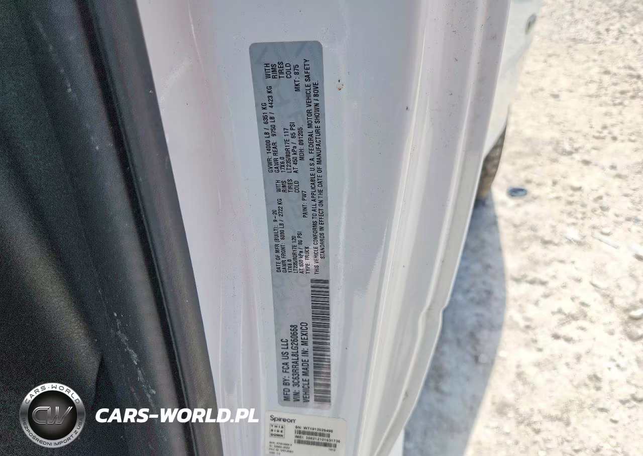 2020 Ram 3500 Tradesman VIN:3C63RRAL8LG260668 - 12