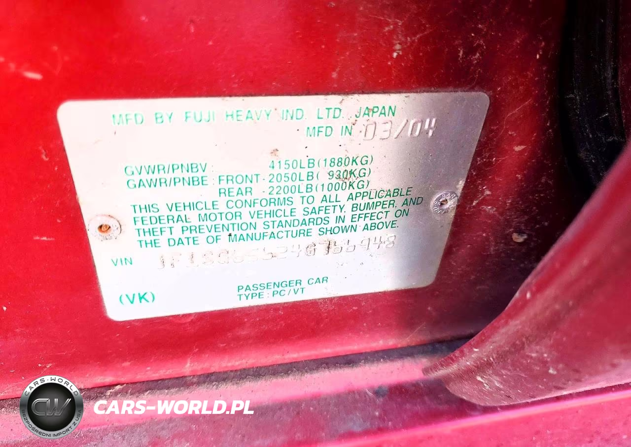 2004 Subaru Forester 2.5Xs VIN:JF1SG65624G766948 - 13