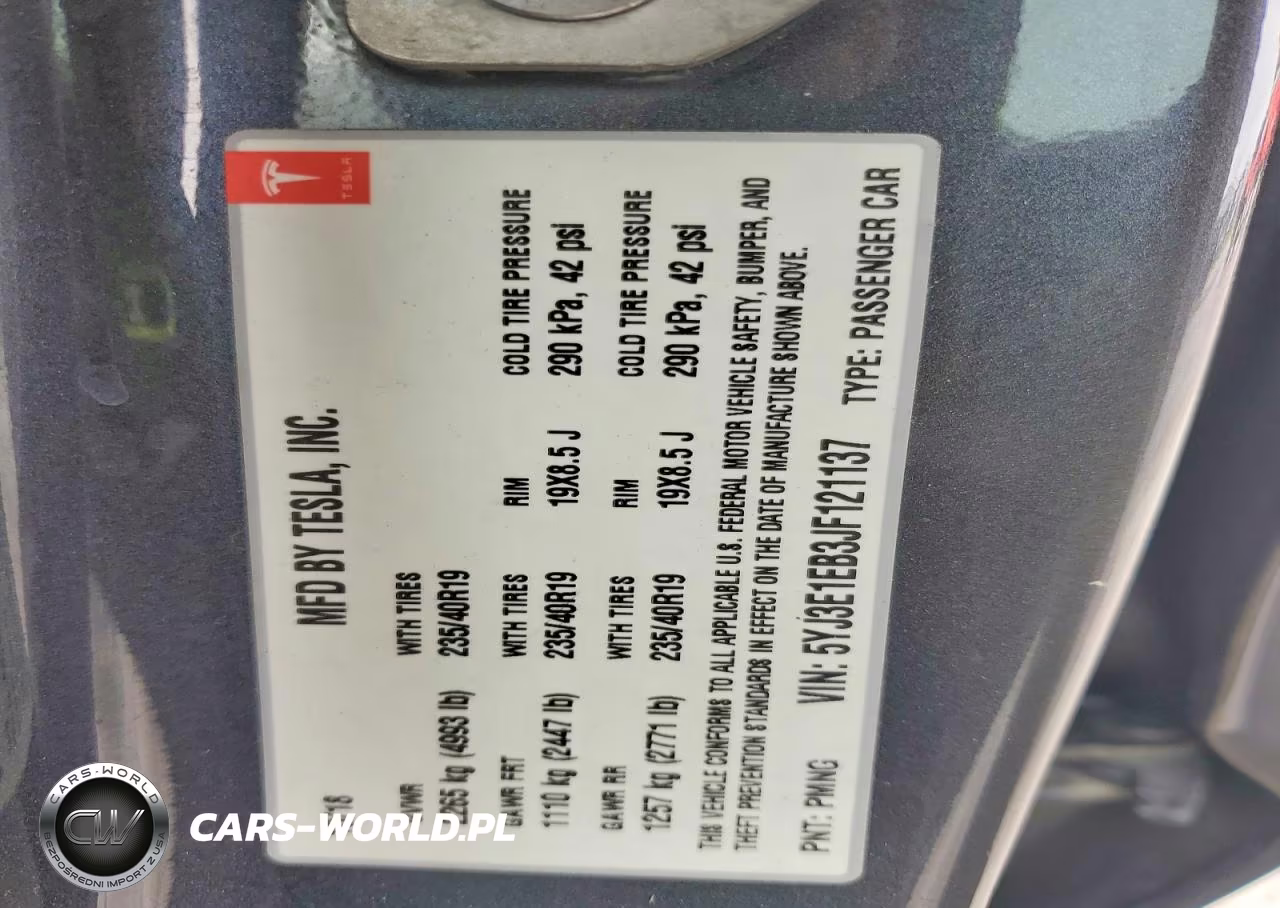 2018 Tesla Model 3 VIN:5YJ3E1EB3JF121137 - 13