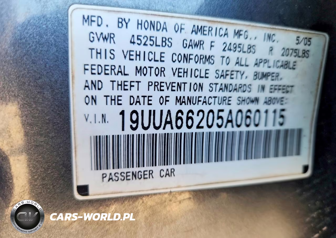 2005 Acura Tl VIN:19UUA66205A060115 - 12