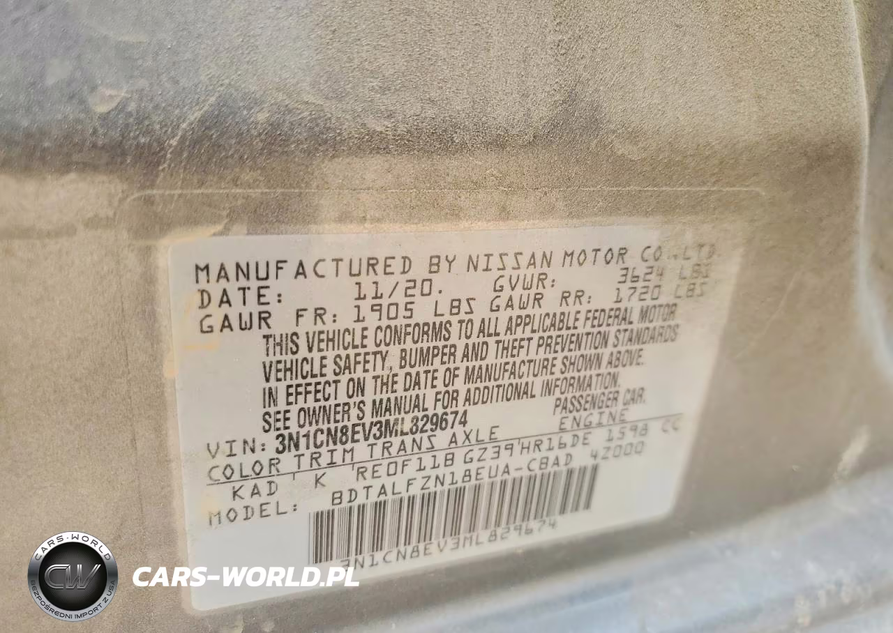 2021 Nissan Versa Sv VIN:3N1CN8EV3ML829674 - 12