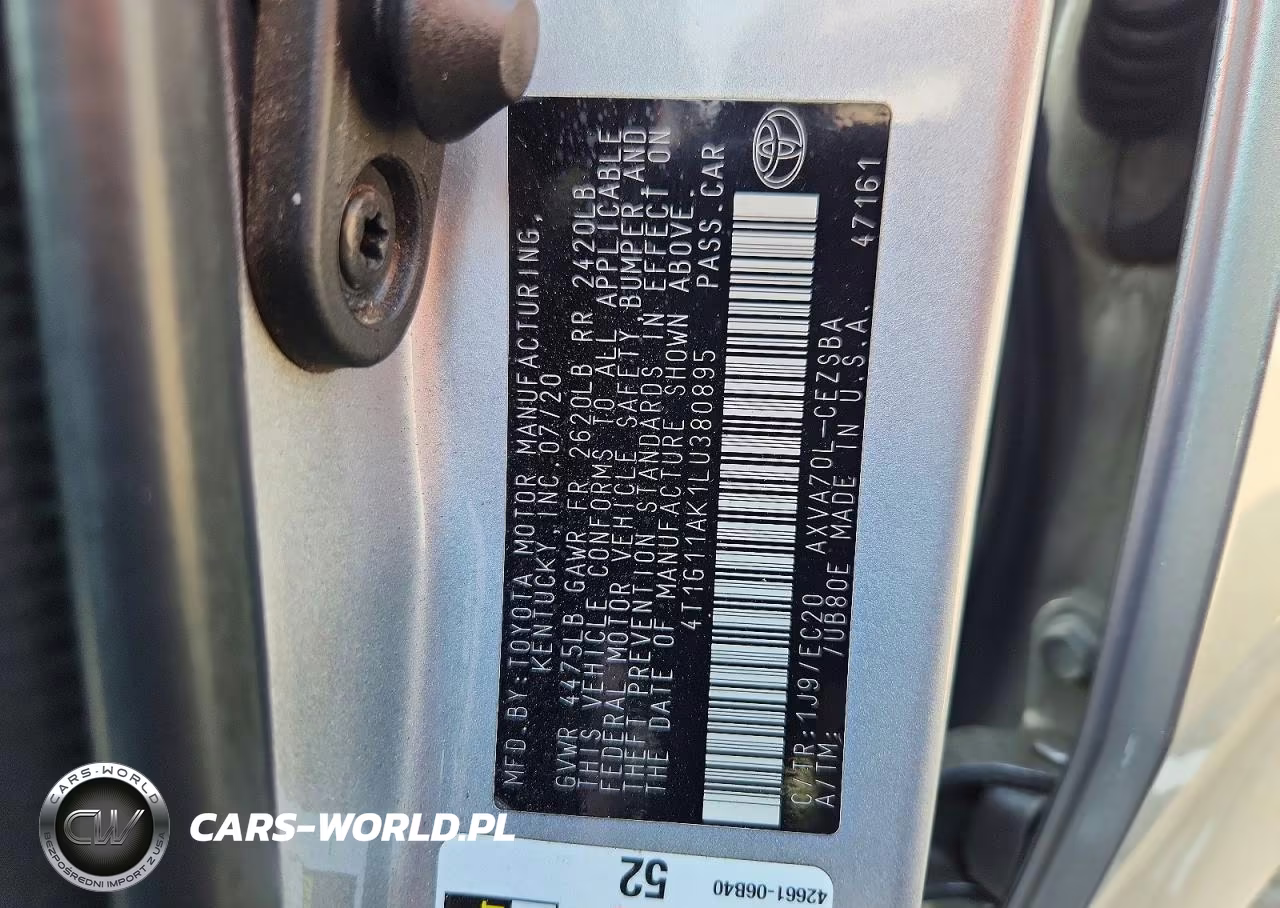 2020 Toyota Camry Se Nightshade VIN:4T1G11AK1LU380895 - 13
