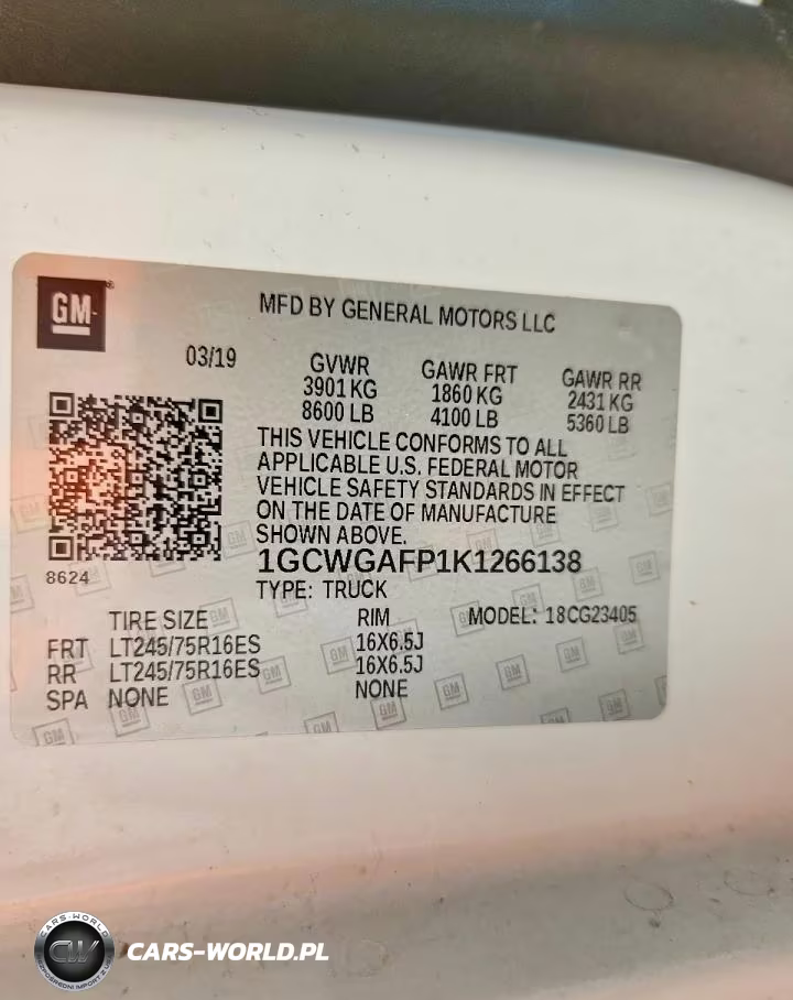 2019 Chevrolet Express Utility - Service Van VIN:1GCWGAFP1K1266138 - 13