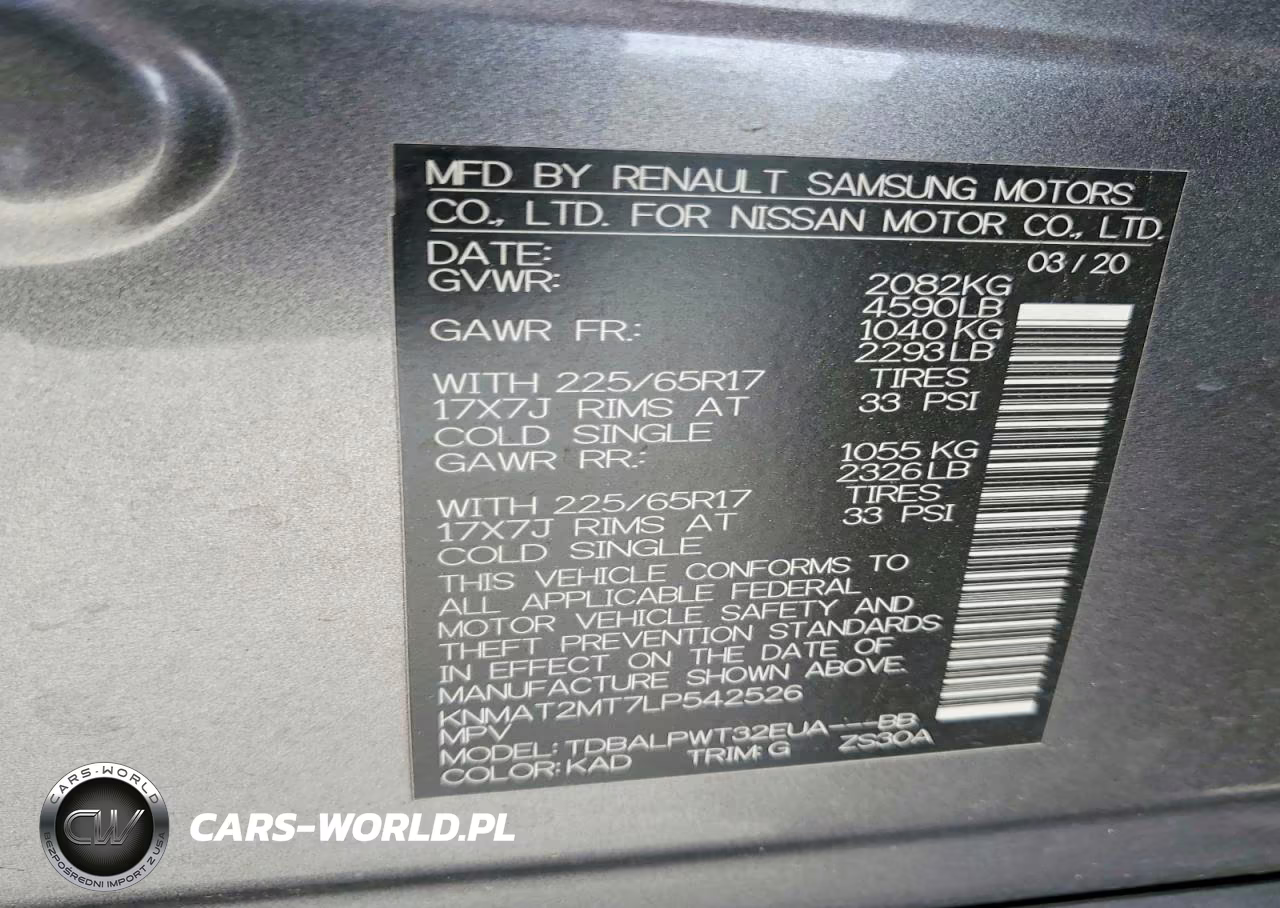 2020 Nissan Rogue S VIN:KNMAT2MT7LP542526 - 13