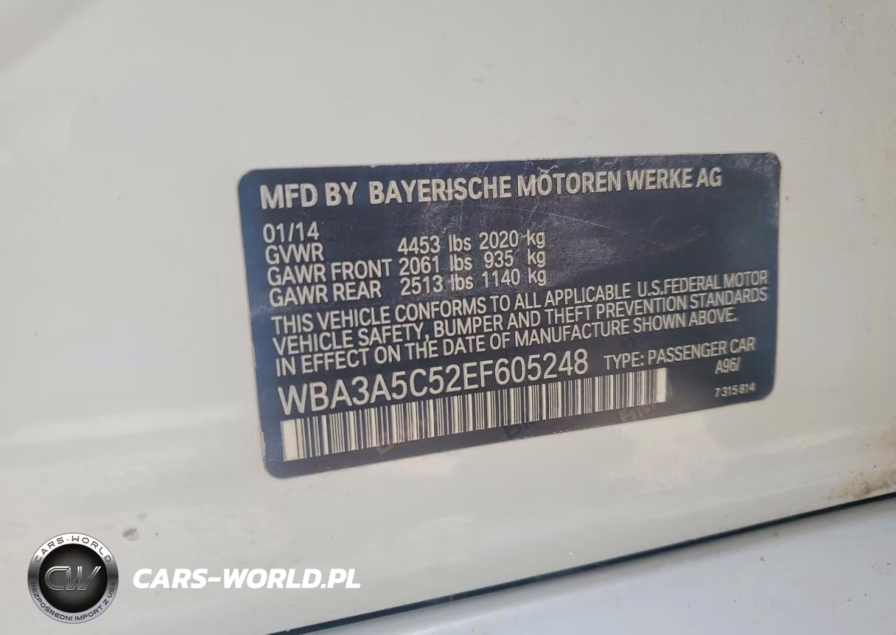 2014 BMW 328 I VIN:WBA3A5C52EF605248 - 12