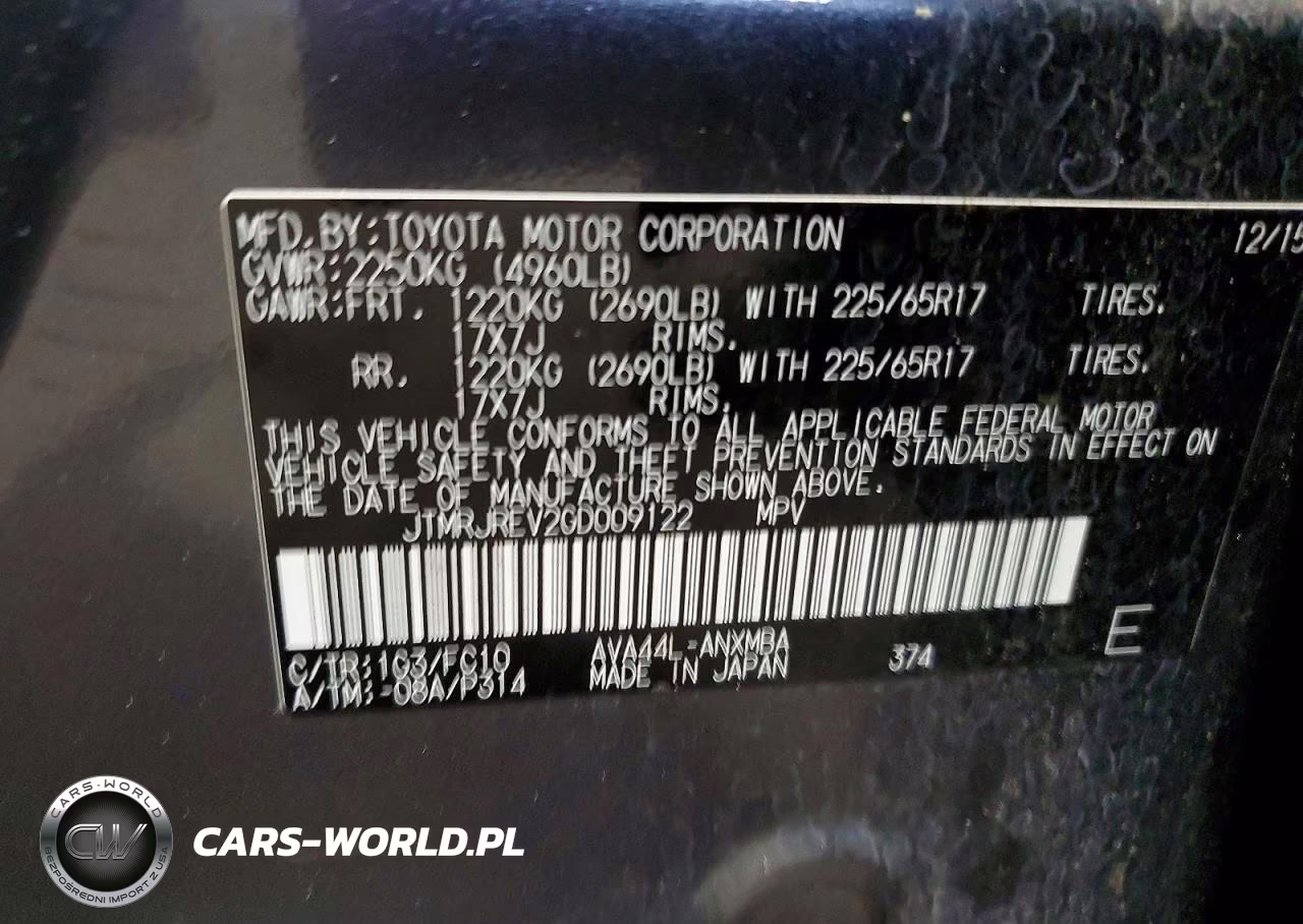 2016 Toyota Rav4 Hybrid Xle VIN:JTMRJREV2GD009122 - 12