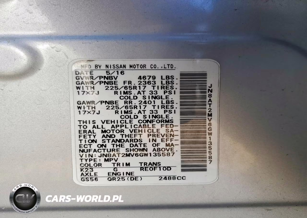 2016 Nissan Rogue S VIN:JN8AT2MV6GW135587 - 13