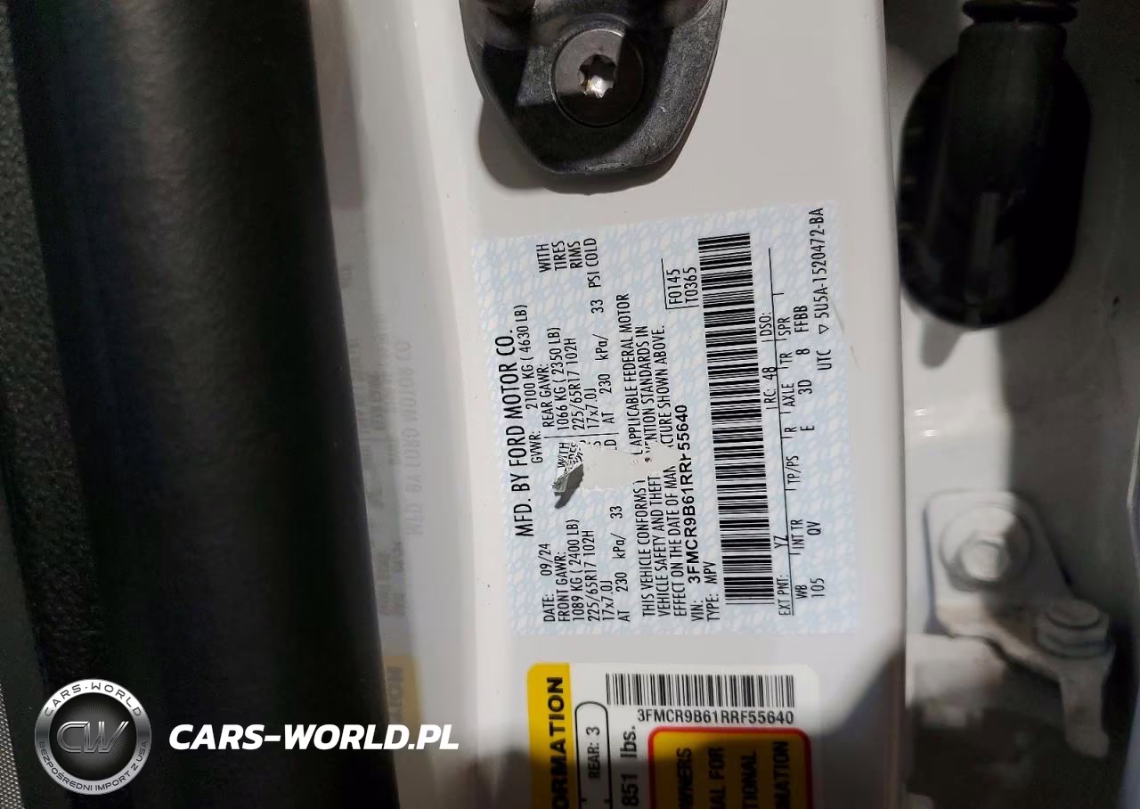 2024 Ford Bronco Sport Big Bend VIN:3FMCR9B61RRF55640 - 13