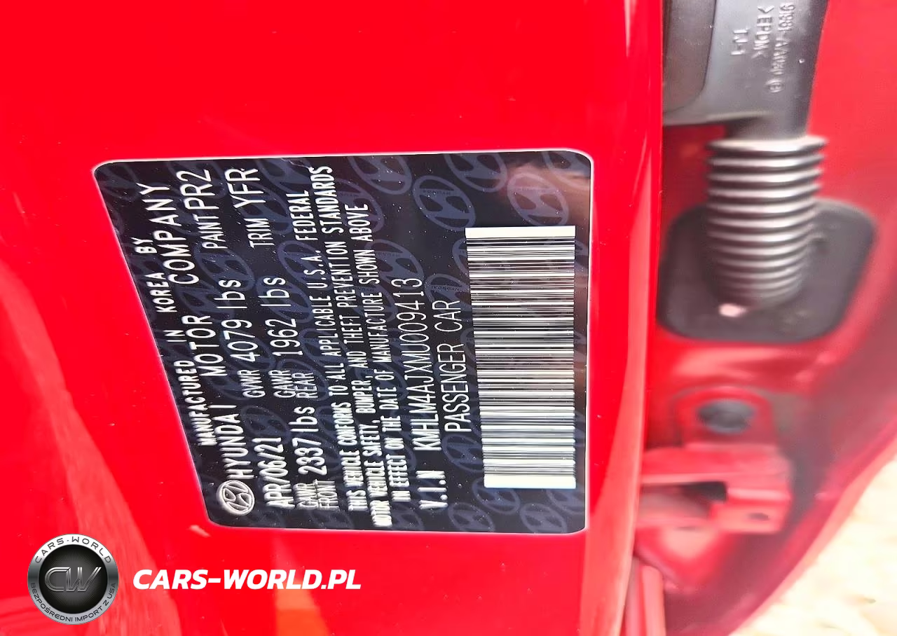 2021 Hyundai Elantra Hybrid Blue VIN:KMHLM4AJXMU009413 - 12