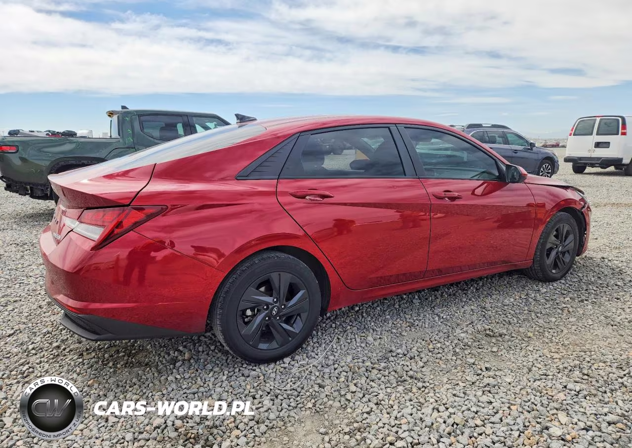 2021 Hyundai Elantra Hybrid Blue VIN:KMHLM4AJXMU009413 - 3