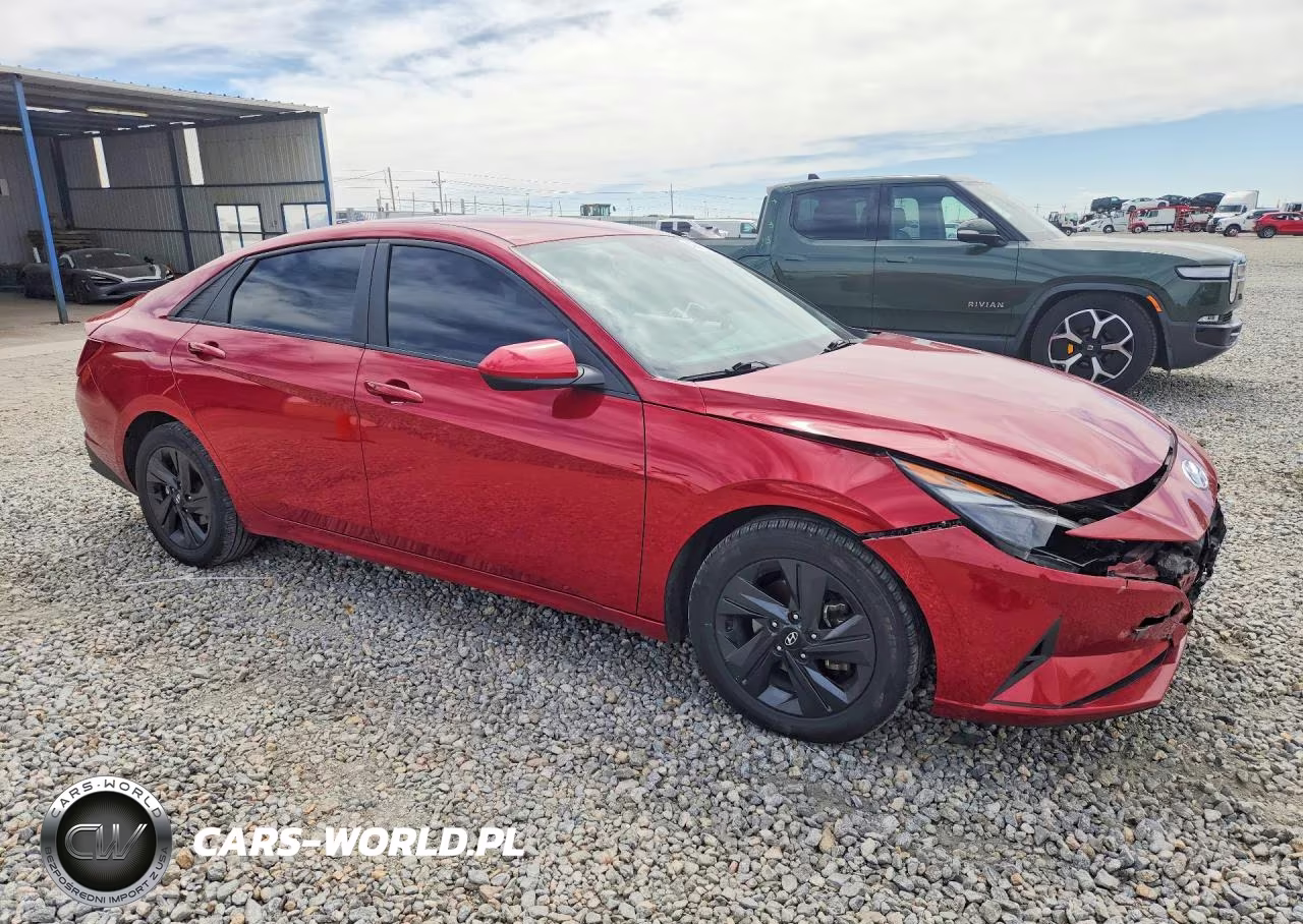 2021 Hyundai Elantra Hybrid Blue VIN:KMHLM4AJXMU009413 - 4