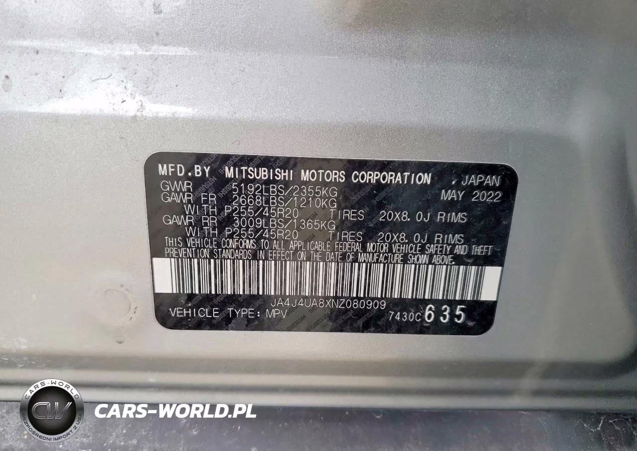 2022 Mitsubishi Outlander Se VIN:JA4J4UA8XNZ080909 - 12