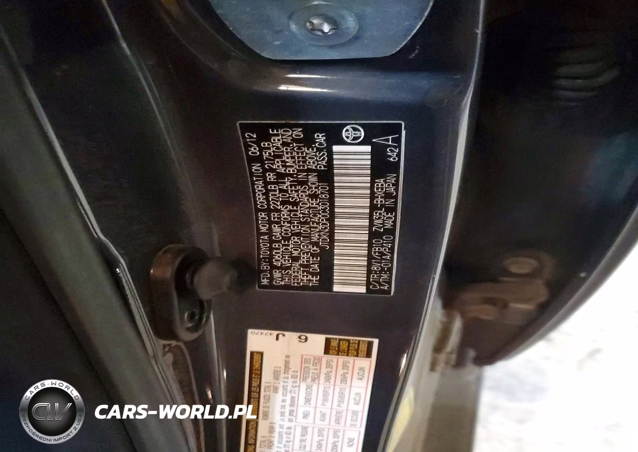 2012 Toyota Prius Plug-In Hybrid Base VIN:JTDKN3DP0C3018701 - 12