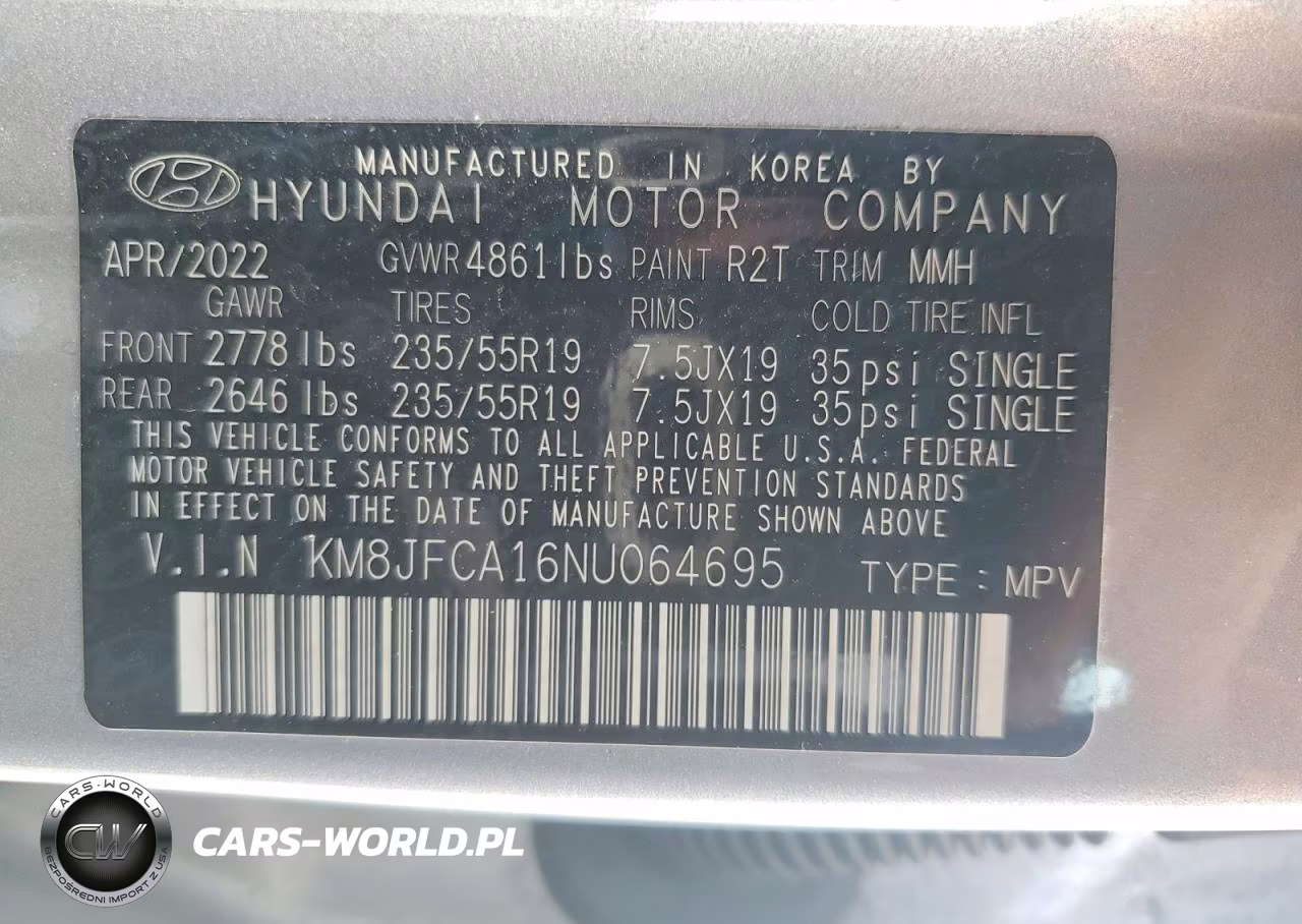 2022 Hyundai Tucson Hybrid Sel Convenience VIN:KM8JFCA16NU064695 - 13