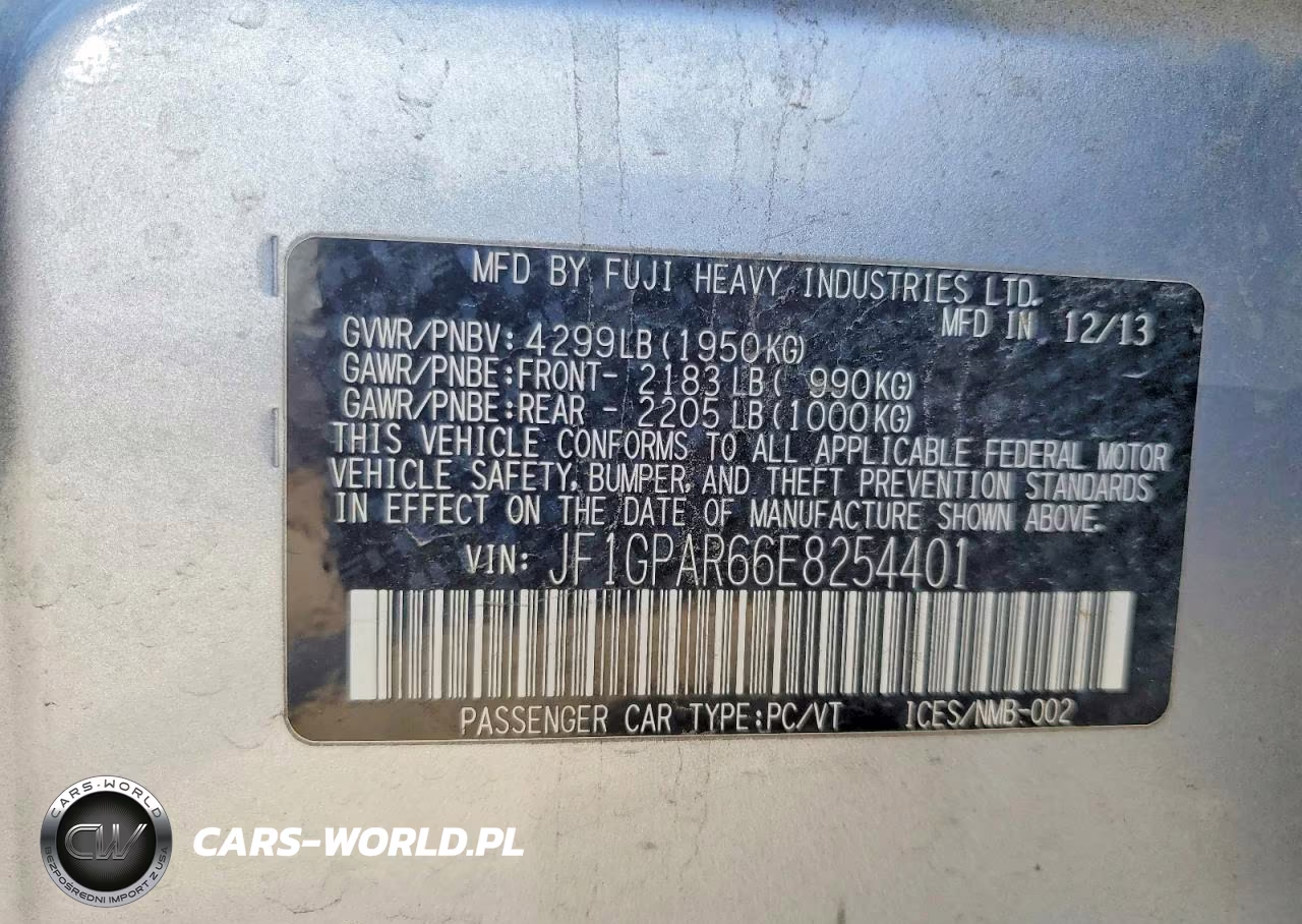 2014 Subaru Impreza Sport Limited VIN:JF1GPAR66E8254401 - 13