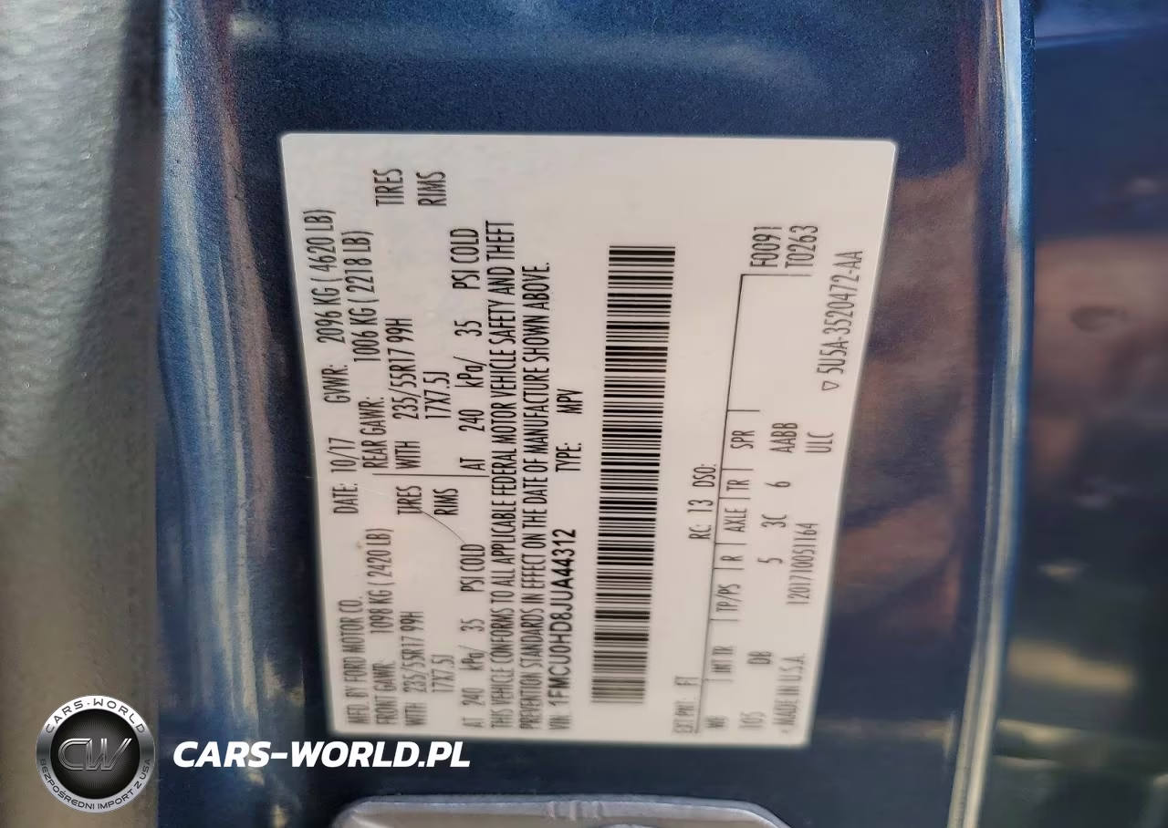 2018 Ford Escape Sel VIN:1FMCU0HD8JUA44312 - 12