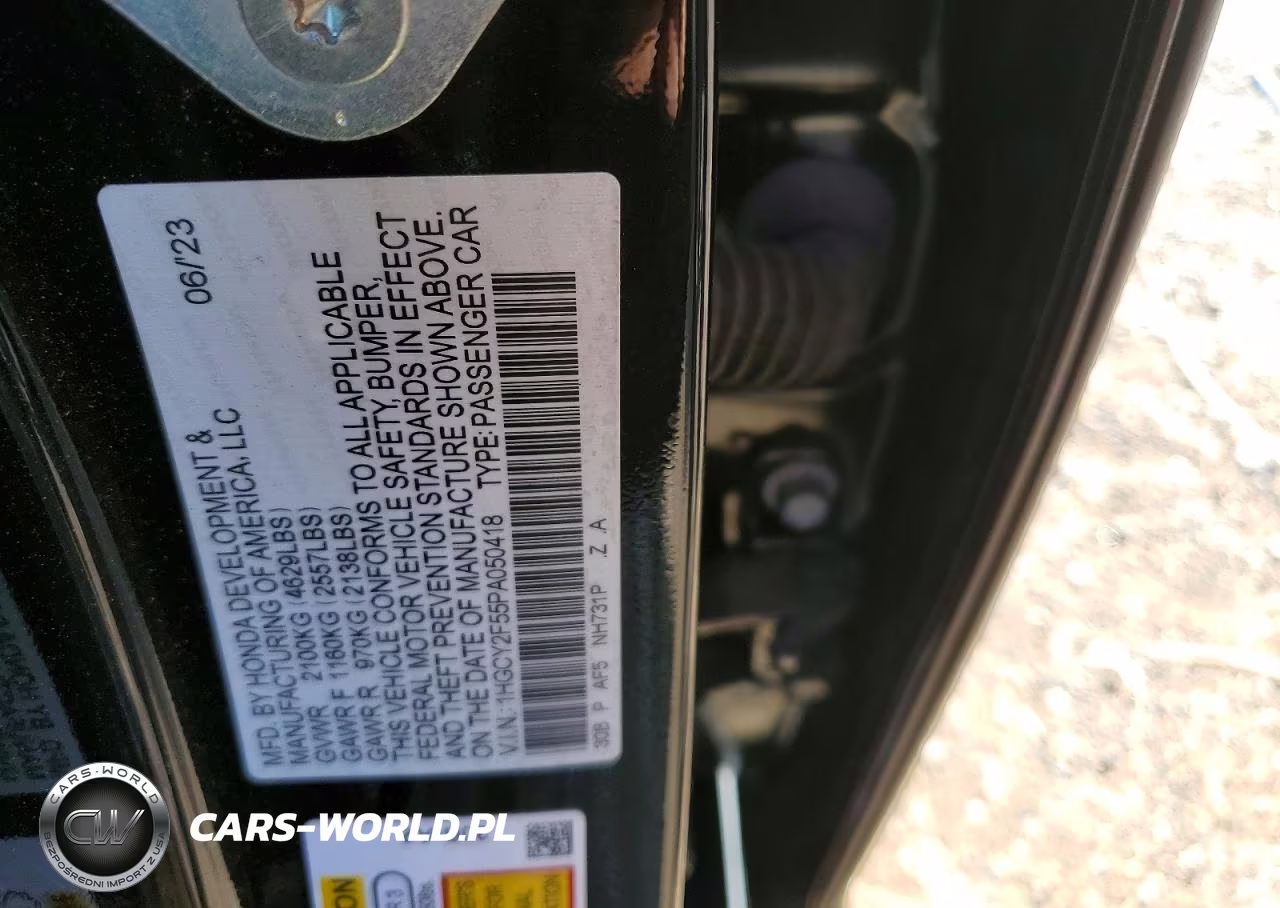 2023 Honda Accord Hybrid Sport VIN:1HGCY2F55PA050418 - 12