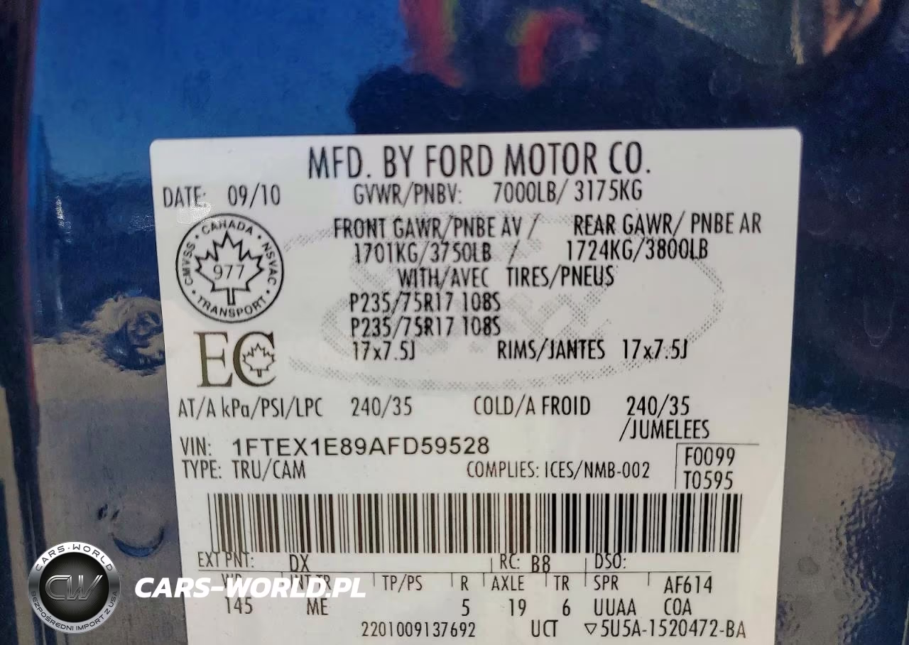 2010 Ford F150 Super Cab VIN:1FTEX1E89AFD59528 - 12