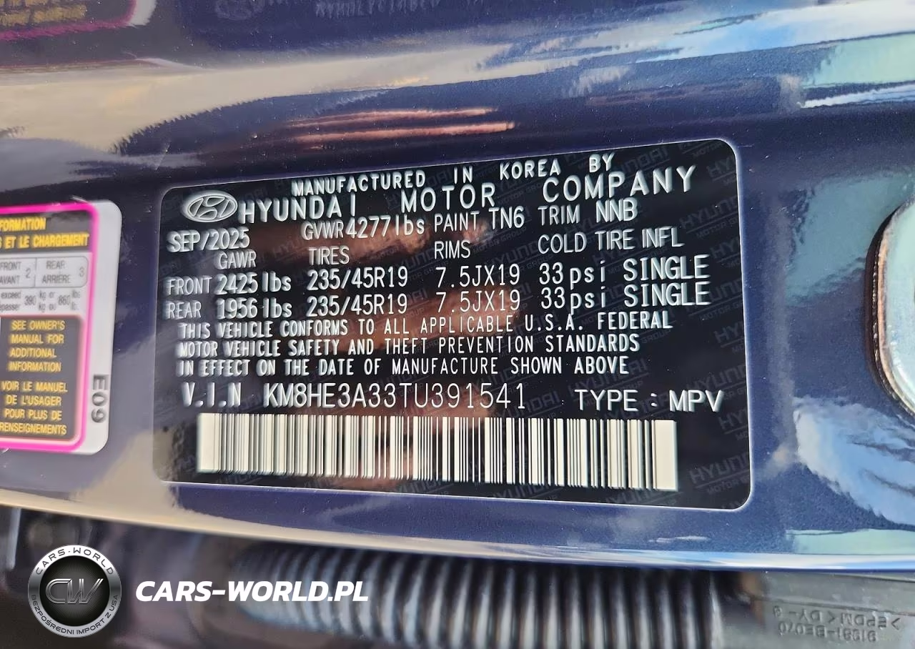 2026 Hyundai Kona Limited VIN:KM8HE3A33TU391541 - 14