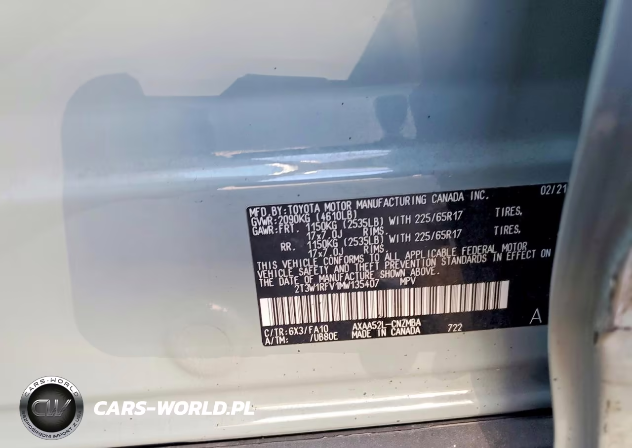 2021 Toyota Rav4 Xle VIN:2T3W1RFV1MW135407 - 13
