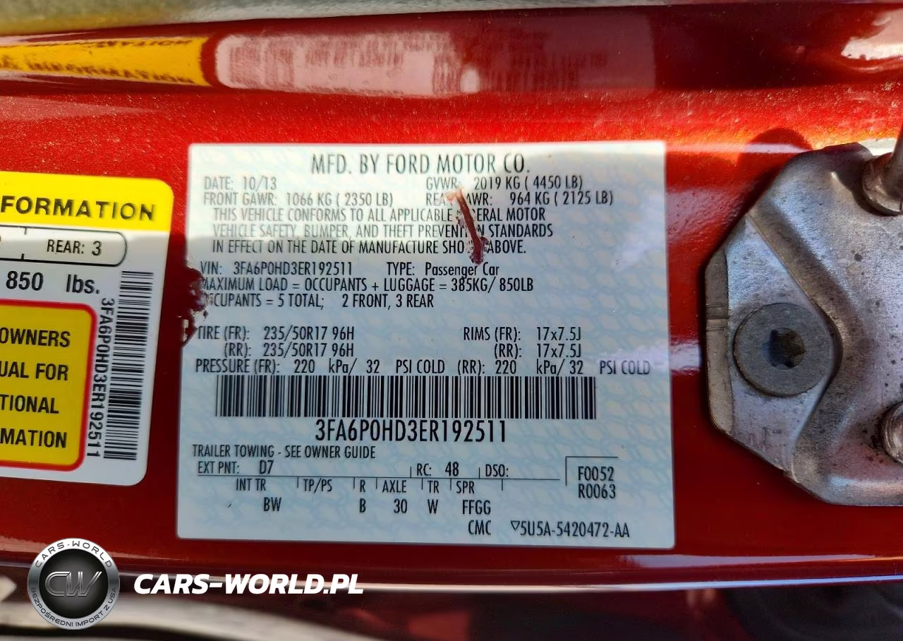 2014 Ford Fusion Se VIN:3FA6P0HD3ER192511 - 13