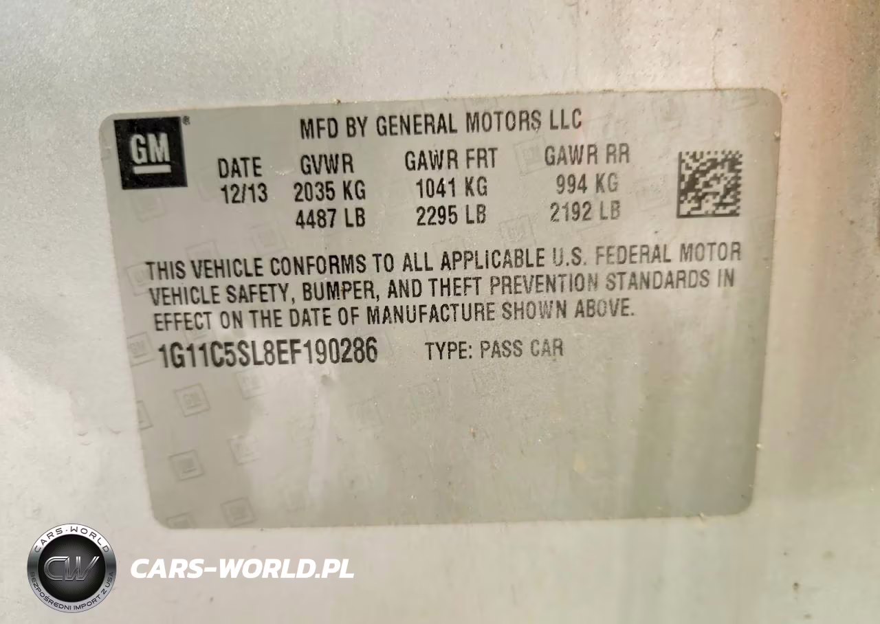 2014 Chevrolet Malibu 1Lt VIN:1G11C5SL8EF190286 - 12