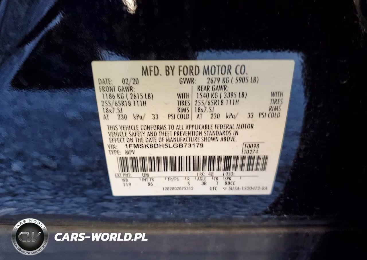 2020 Ford Explorer Xlt VIN:1FMSK8DH5LGB73179 - 13