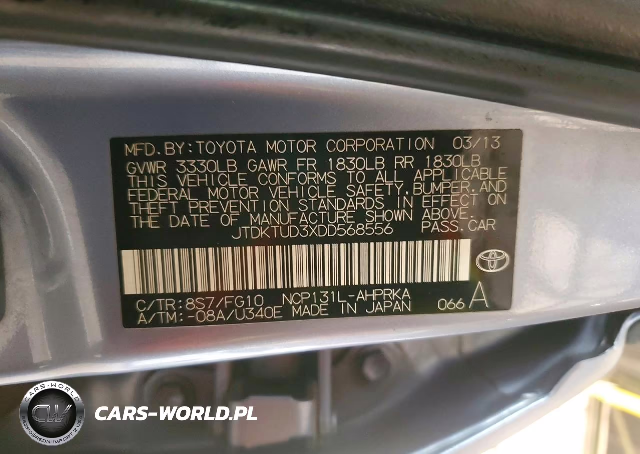2013 Toyota Yaris 5-Door Le VIN:JTDKTUD3XDD568556 - 13
